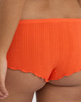 Organic Basics - Pointelle Shorty - Vibrant Red -