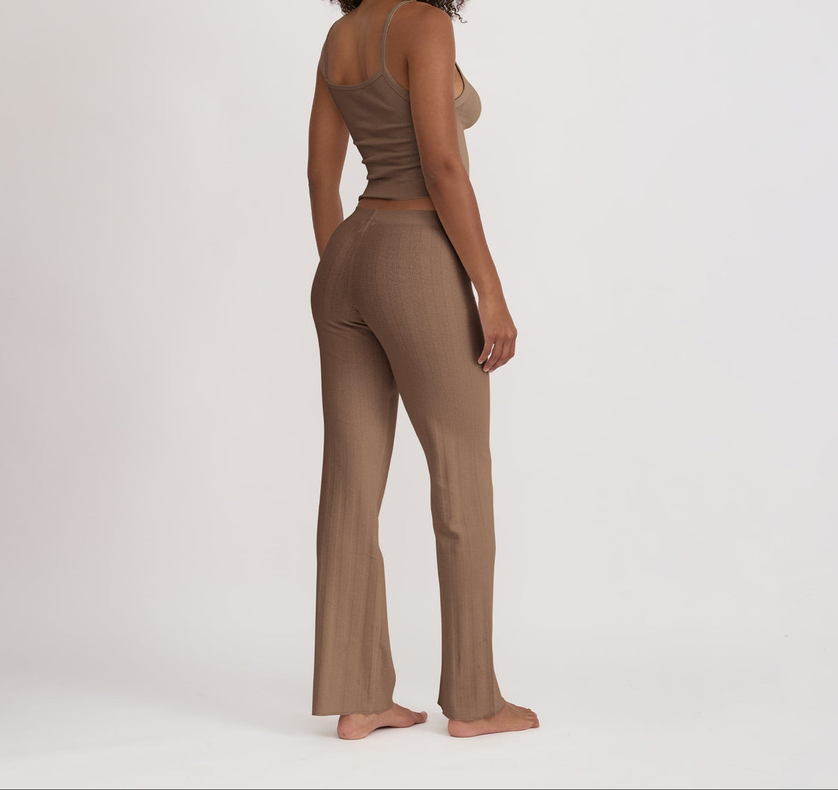 Organic Basics - Pointelle Top - Clay -