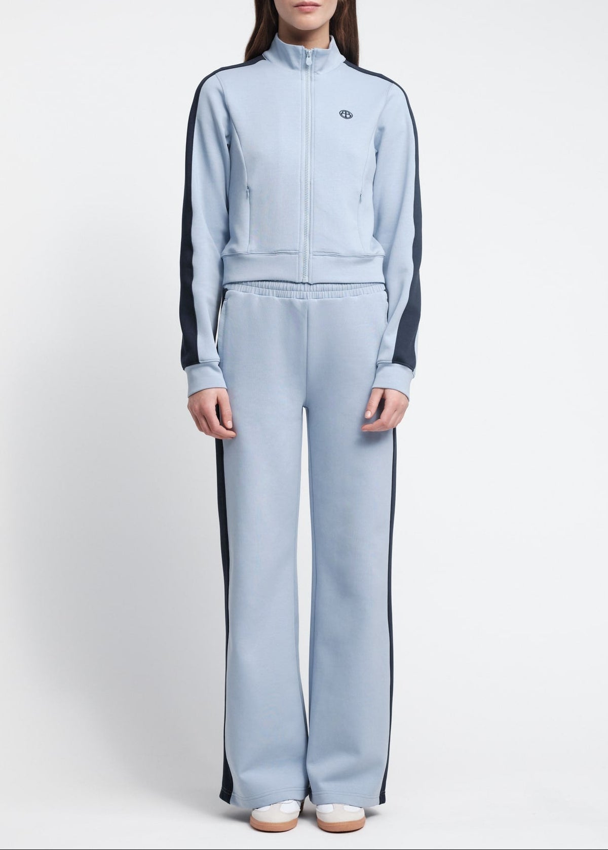 Organic Basics - Track Straight Leg Pants - Ocean Breeze -