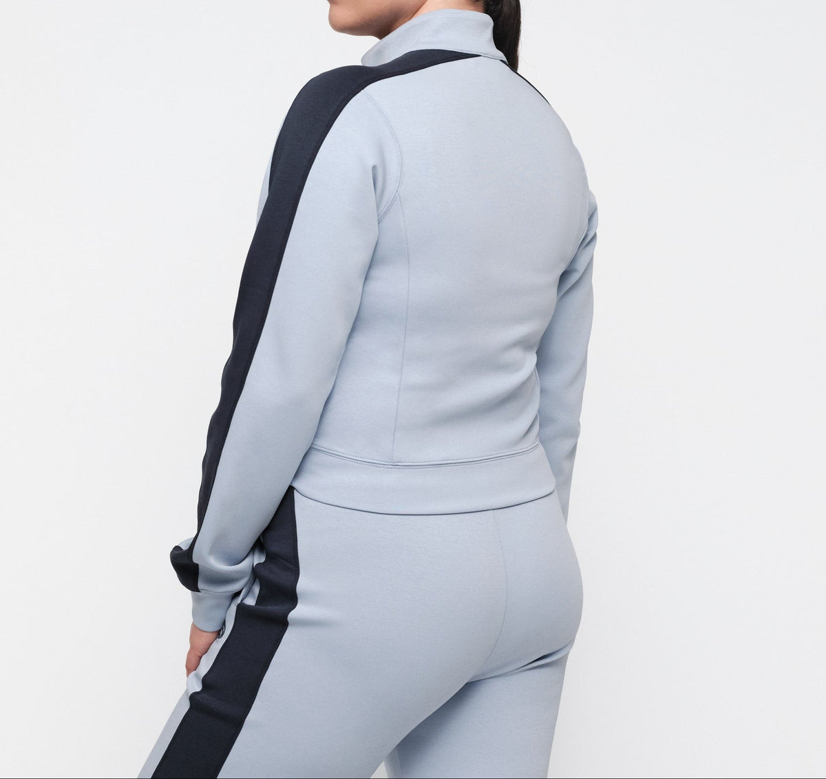 Organic Basics - Track Zip Up Jacket - Ocean Breeze -