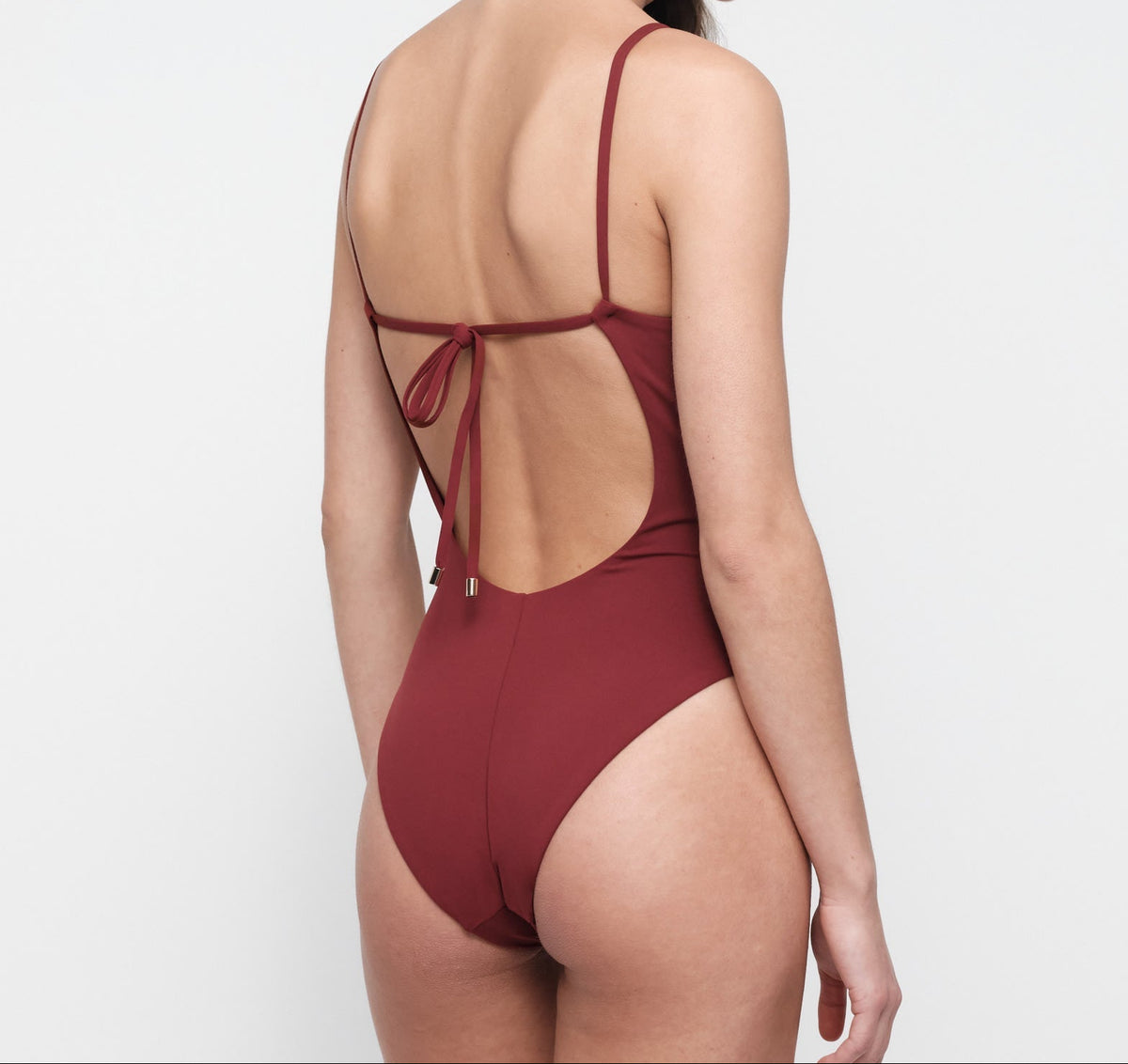 Organic Basics - Swim Open Back One-Piece - Hibiscus Kiss -
