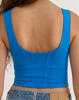 Organic Basics - Flex Corset Top - Azure Blue -