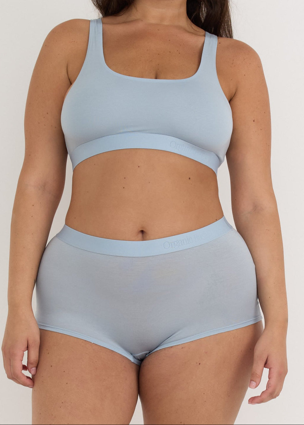 Organic Basics - Soft Touch Scoop Neck Bralette - Cloudy Blue -