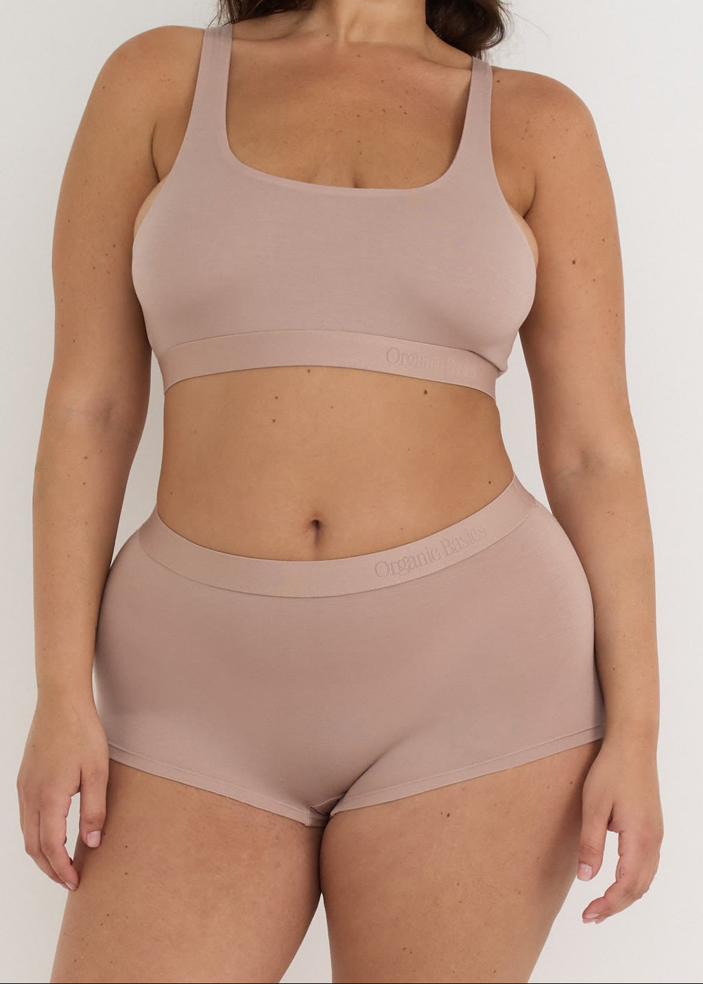 Organic Basics - Soft Touch Scoop Neck Bralette - Dusty Rose -