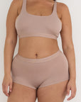 Organic Basics - Soft Touch Scoop Neck Bralette - Dusty Rose -