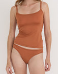 Organic Basics - Soft Touch Veil Cami - Wood -
