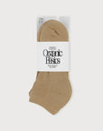 Organic Basics - Core No Show Socks 3-pack - Hazelnut -
