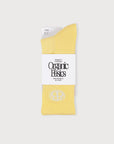 Organic Basics - Core Butterfly Crew Rib Socks - Light Lemon -
