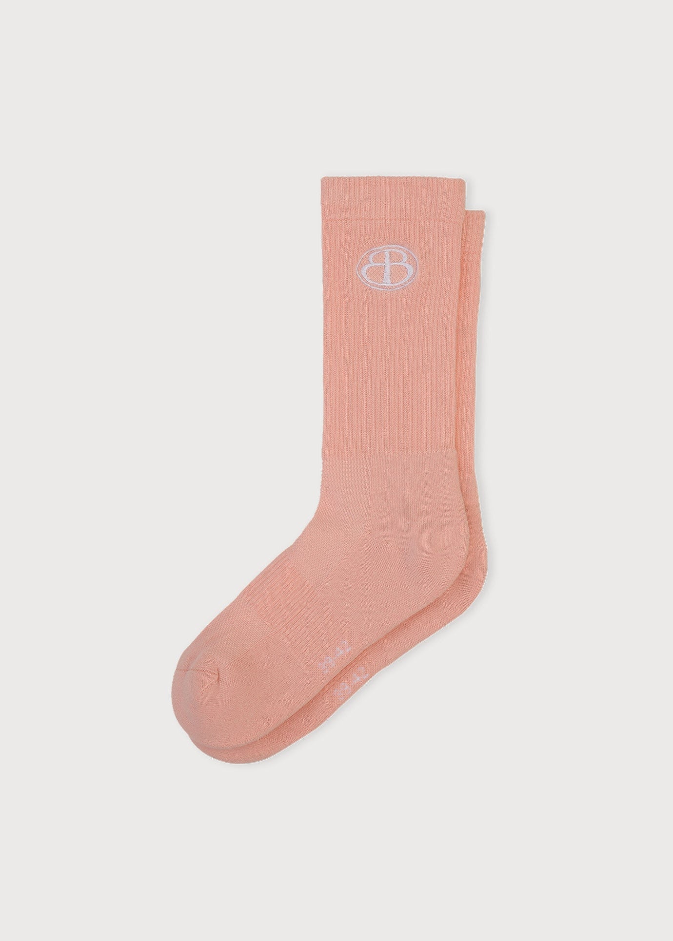 Organic Basics - Core Butterfly Crew Rib Socks - Marshmallow Pink -
