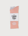 Organic Basics - Core Butterfly Crew Rib Socks - Marshmallow Pink -