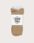 Organic Basics - Core Crew Rib Socks 3-Pack - Hazelnut -