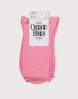 Organic Basics - Core Crew Rib Socks 3-Pack - Tulip Pink -