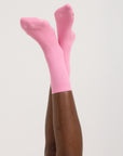 Organic Basics - Core Crew Rib Socks 3-Pack - Tulip Pink -