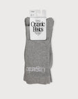 Organic Basics - Core Logo Crew Socks 3-Pack - Grey -