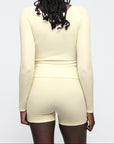 Organic Basics - Seamless Waffle Long Sleeve Tee - Buttercup -