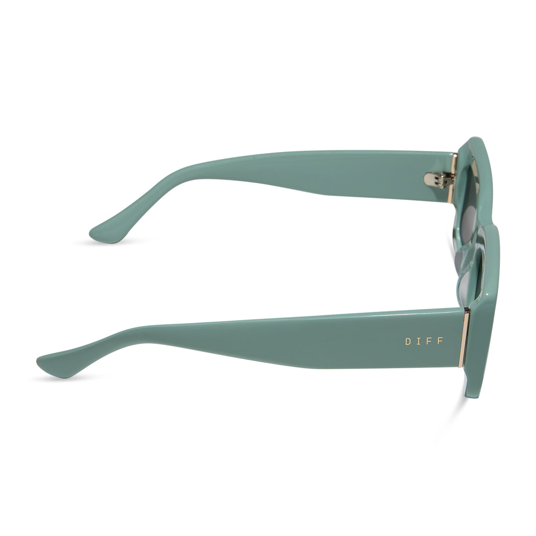 DIFF Eyewear - Indy Sunglasses - Steel Teal Grey -