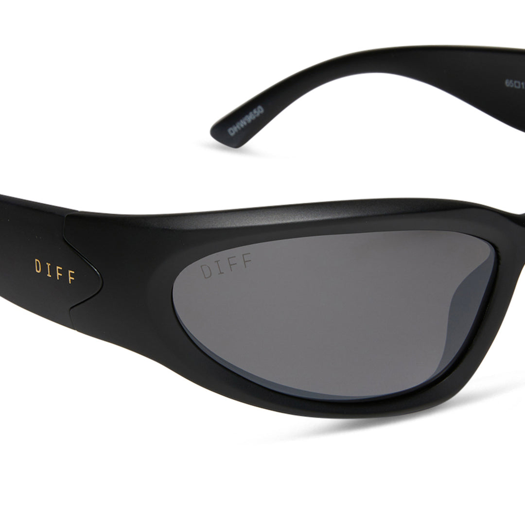 DIFF Eyewear - Side Out Sunglasses - Matte Black -