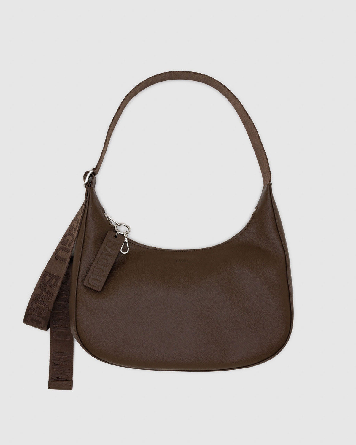 Baggu - Medium Recycled Leather Crescent Bag - Brown -