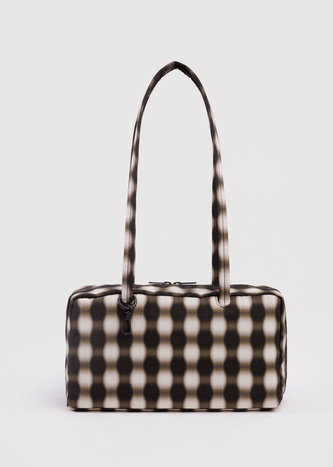 Baggu - Nylon Bowler Bag - Blurred Gingham Brown -