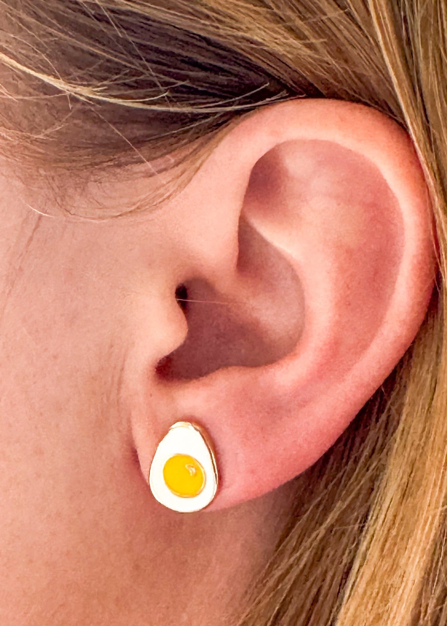 Jenny Lemons - Egg Enamel Earrings -
