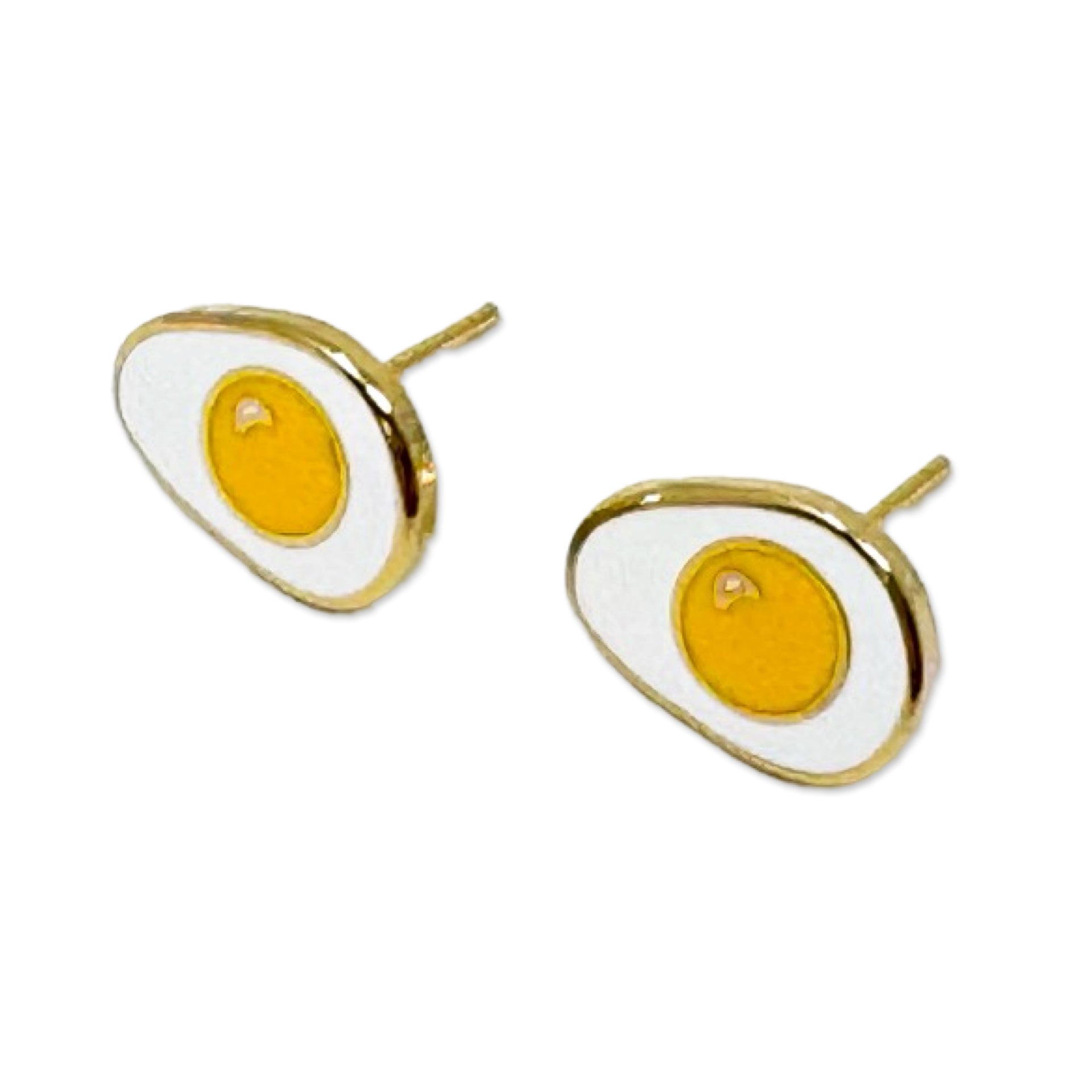 Jenny Lemons - Egg Enamel Earrings -