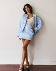 SAEMDI - IRIS EMROIDERED SATIN SKIRT -