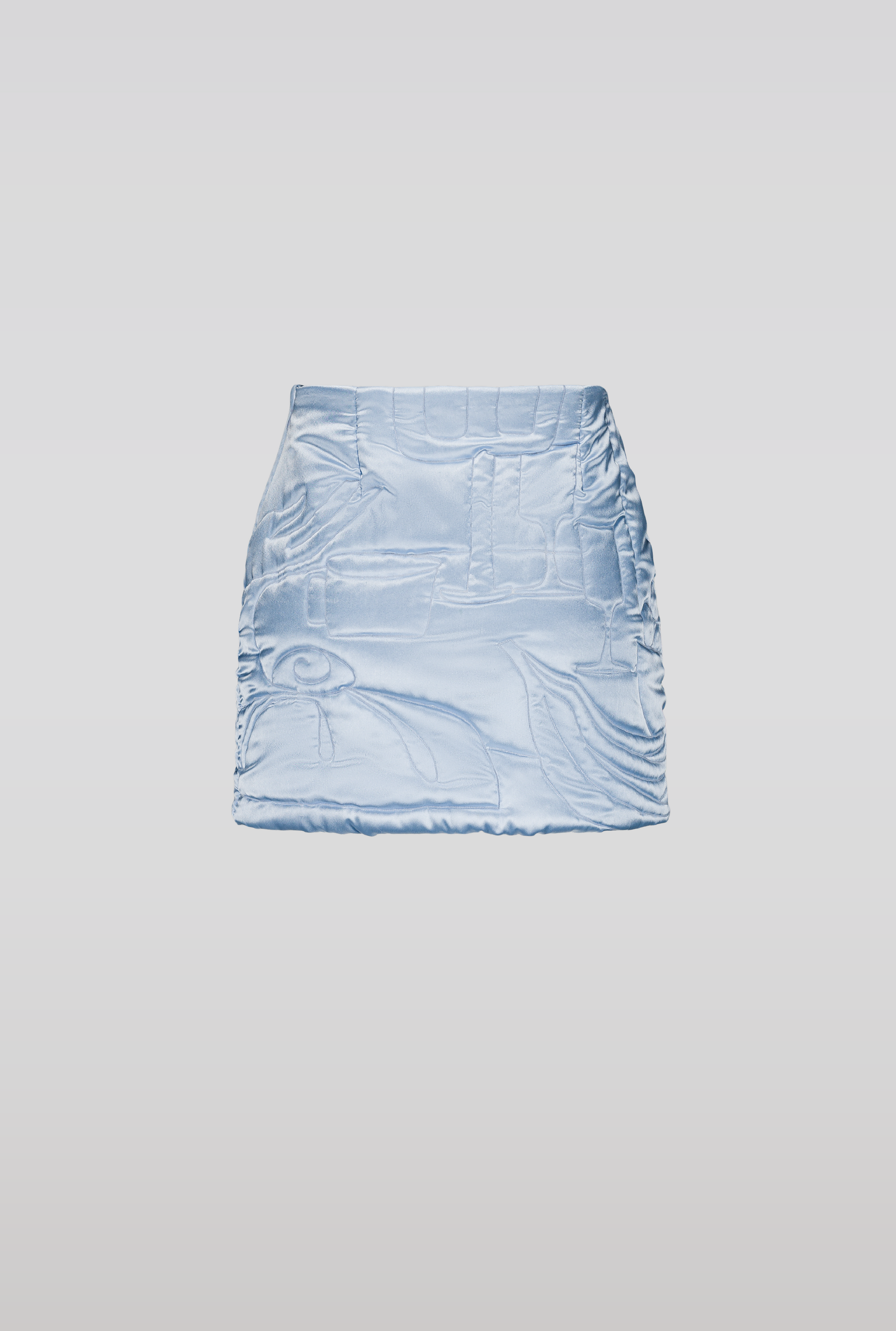 SAEMDI - IRIS EMROIDERED SATIN SKIRT -