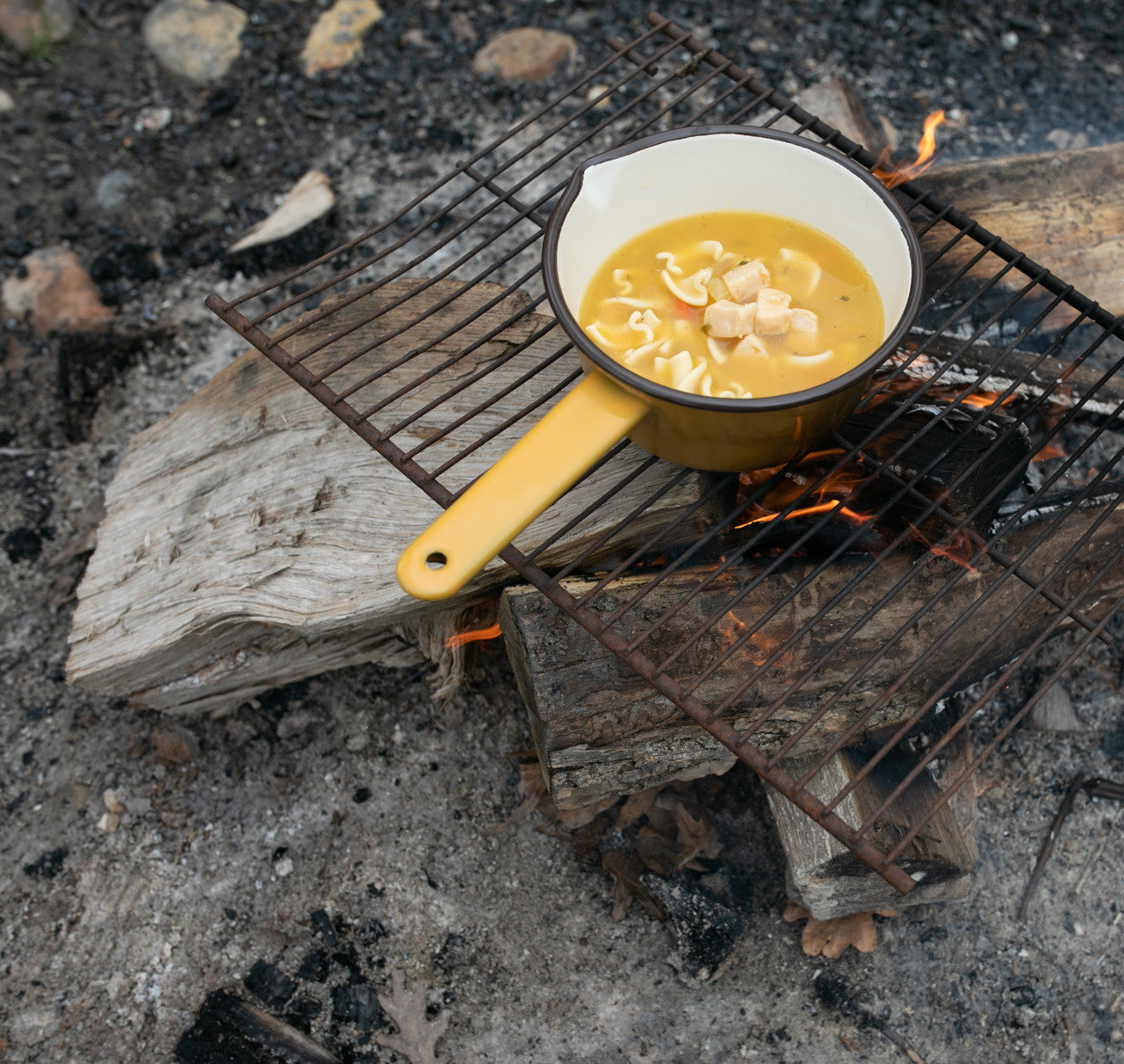 Crow Canyon Home - Camp Wandawega x CCH Sauce Pot - Mustard Yellow &amp; Cream -