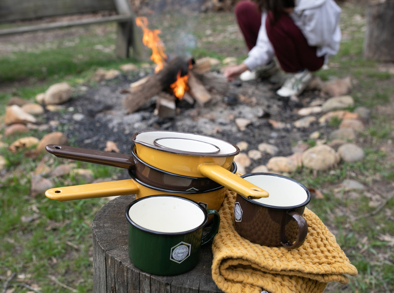 Crow Canyon Home - Camp Wandawega x CCH Soup Mug - Forest Green &amp; Cream -
