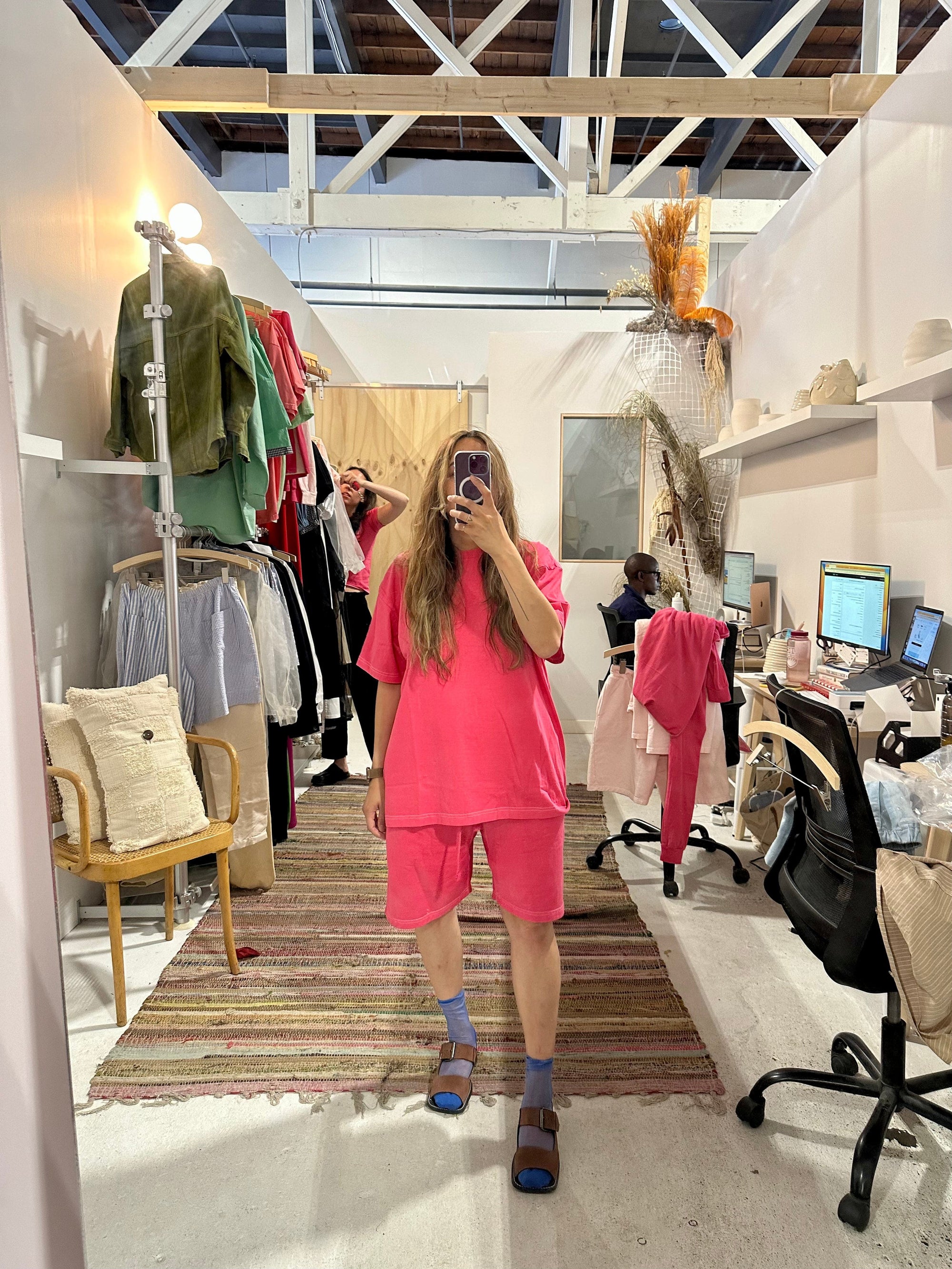 et Tigre - Liv Shortsleeve Top in Barbie Pink - XS