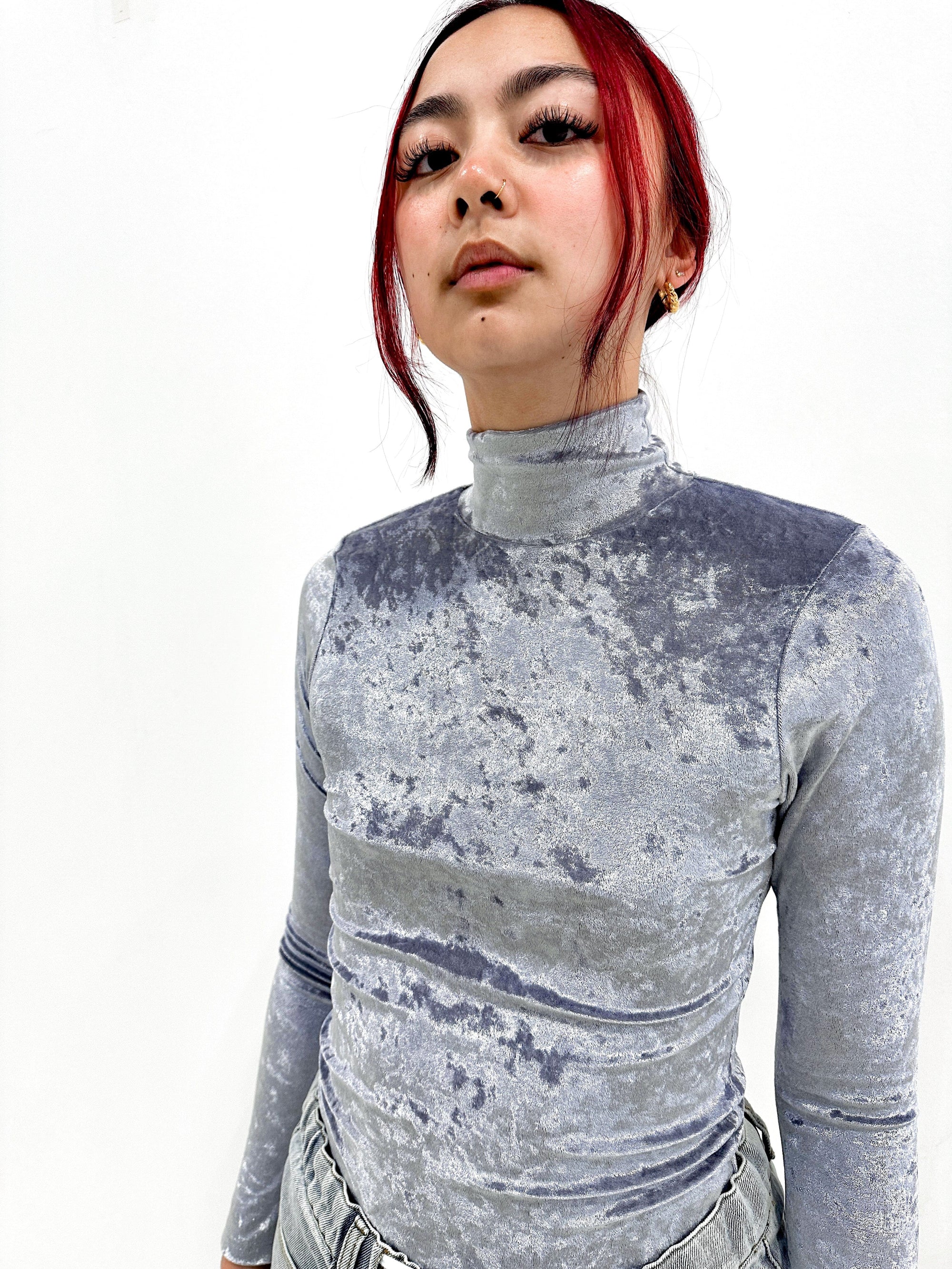 et Tigre - Redford Mockneck in Ice Blue - XS S