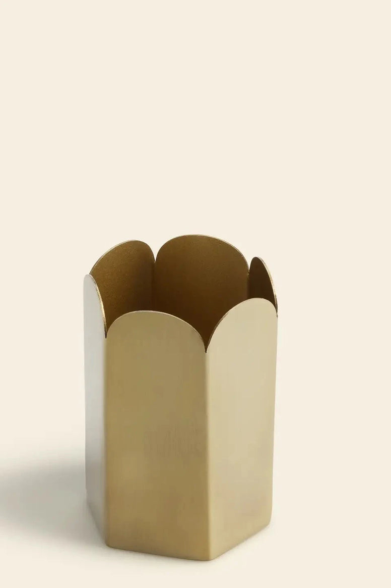 Papier - Scallop Edge Pen Pot - Brass -
