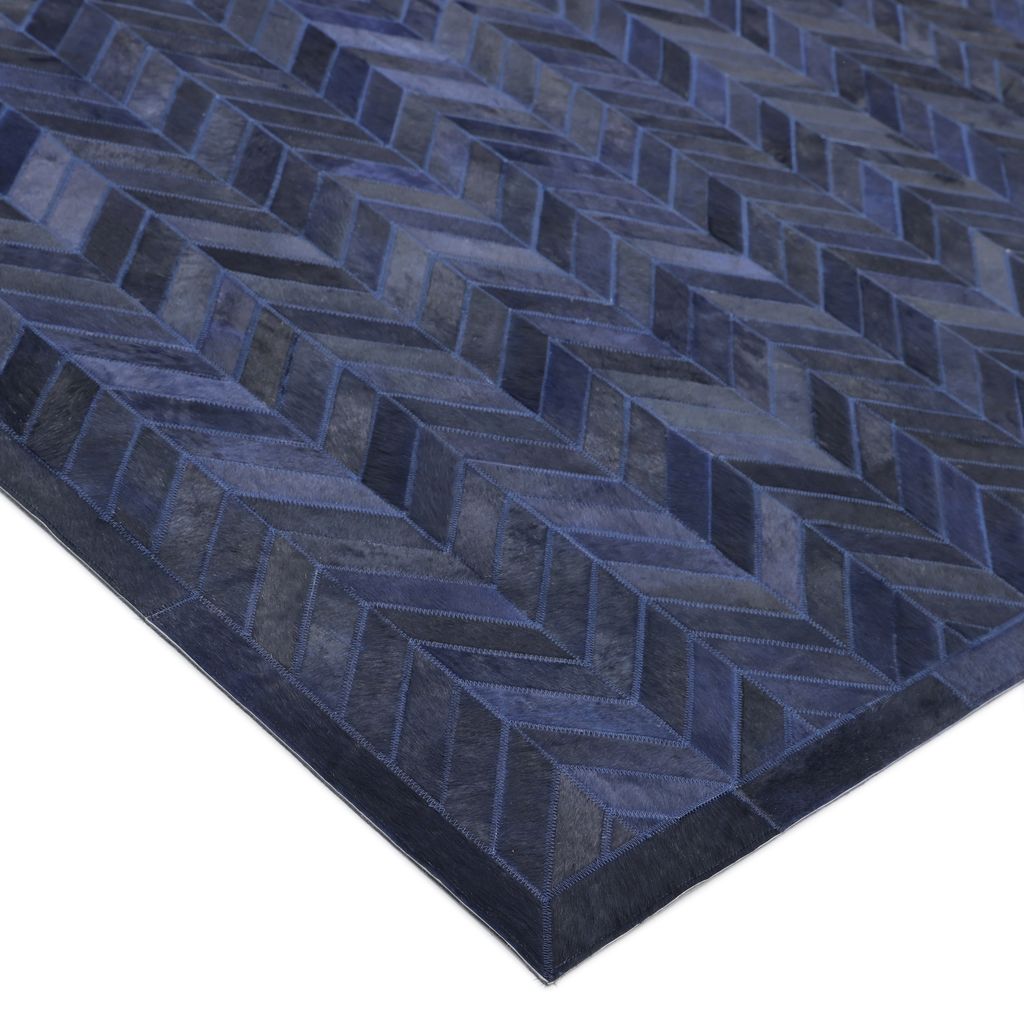 Solo Rugs - Meir Handmade Contemporary Cowhide Area Rug -