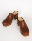 Intentionally Blank - Facts Leather Platform Clog - TAN LEATHER
