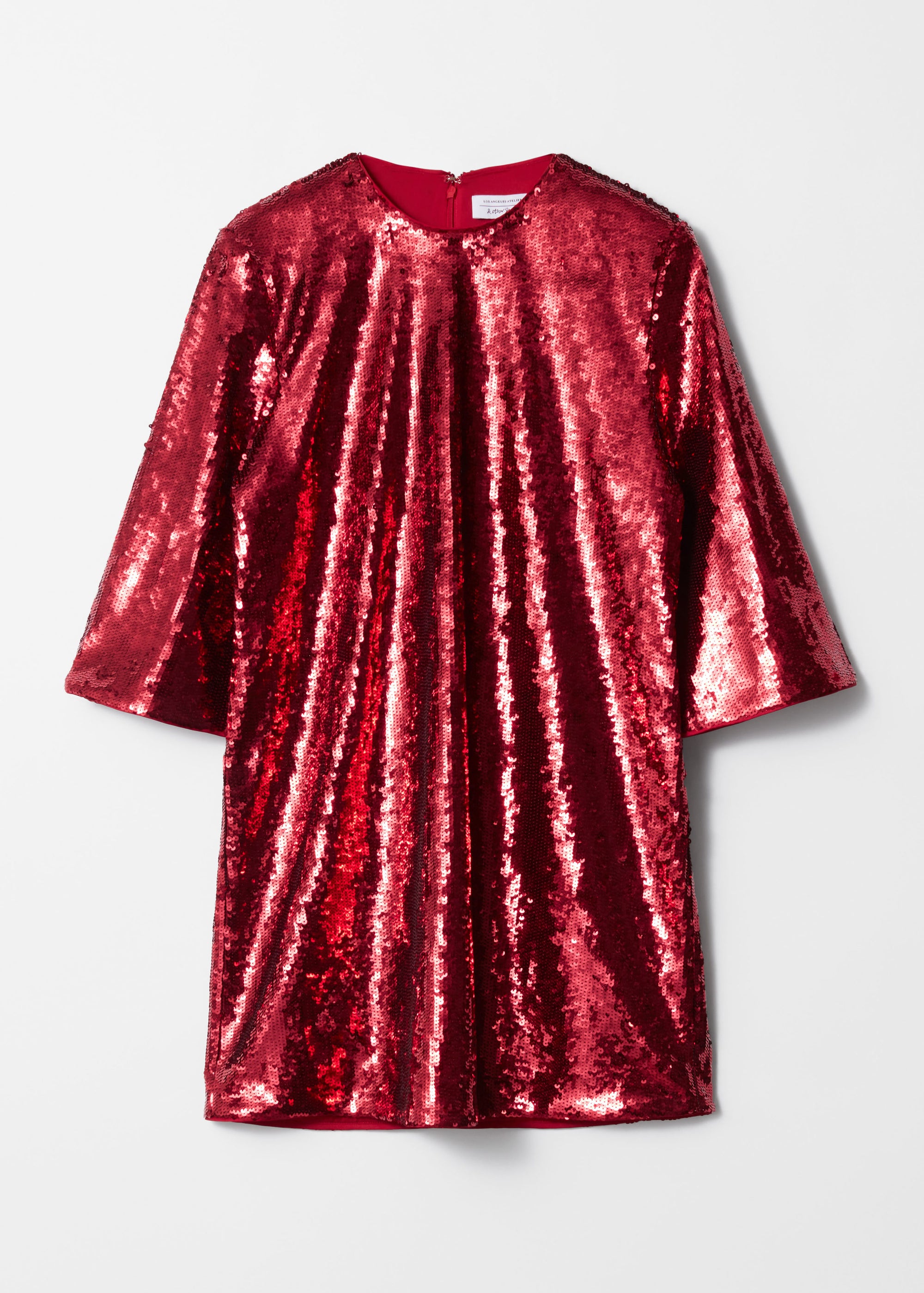 & Other Stories - Harrison Sequin Dress - Red -
