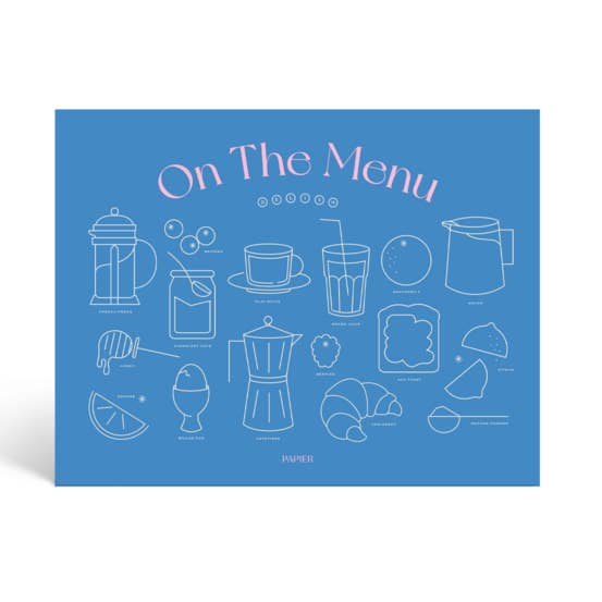 Papier - On The Menu Meal Planner - Blue -