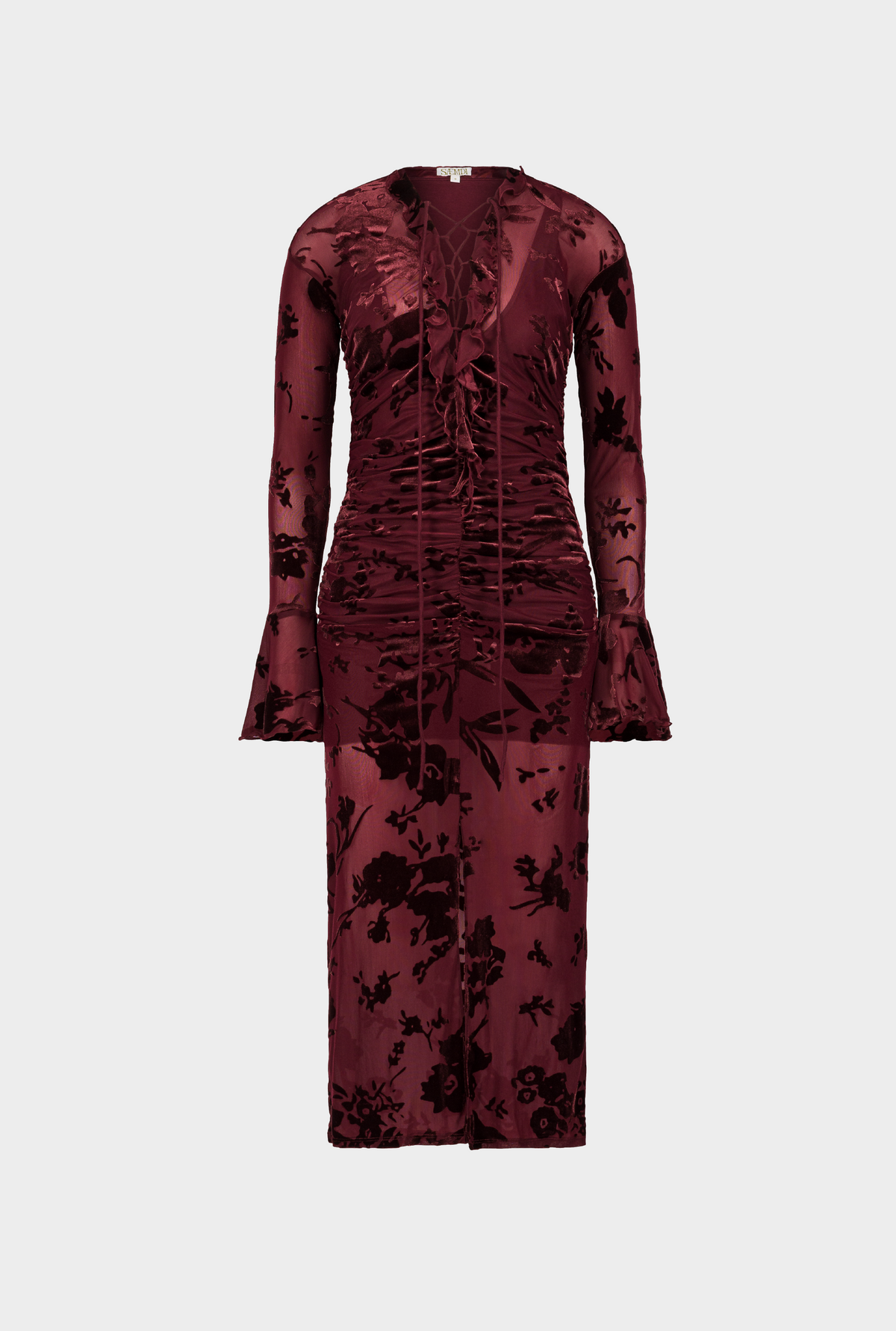 Saemdi - Marise Velvet Burnout Midi Dress -