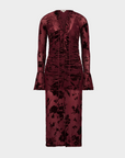 Saemdi - Marise Velvet Burnout Midi Dress -