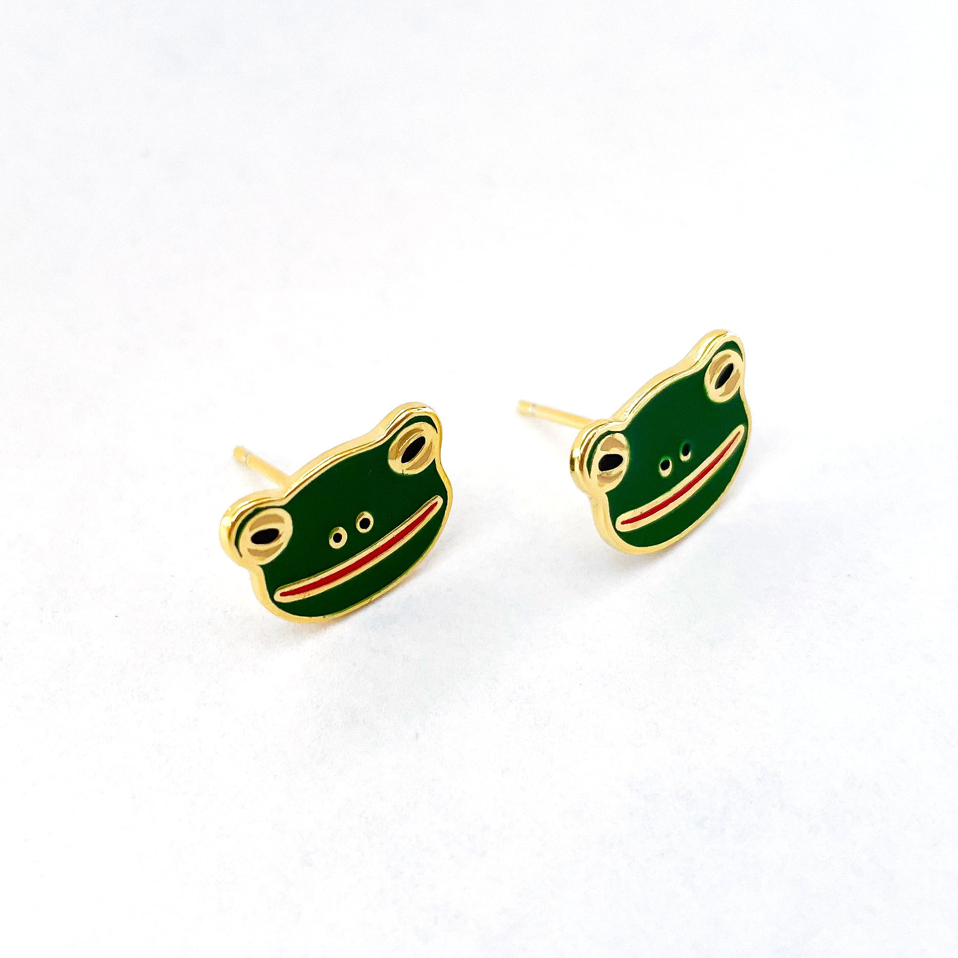 Jenny Lemons - Frog Enamel Earrings -