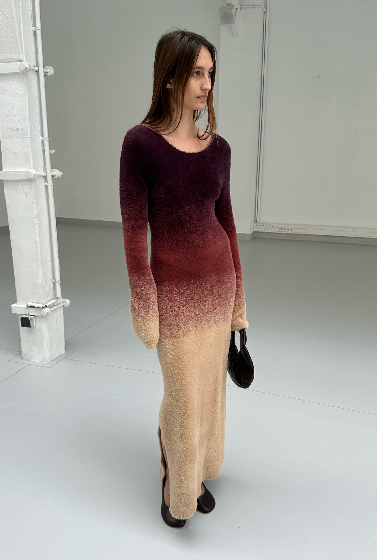 Saemdi - Mira Gradient Fuzzy Knit Dress -