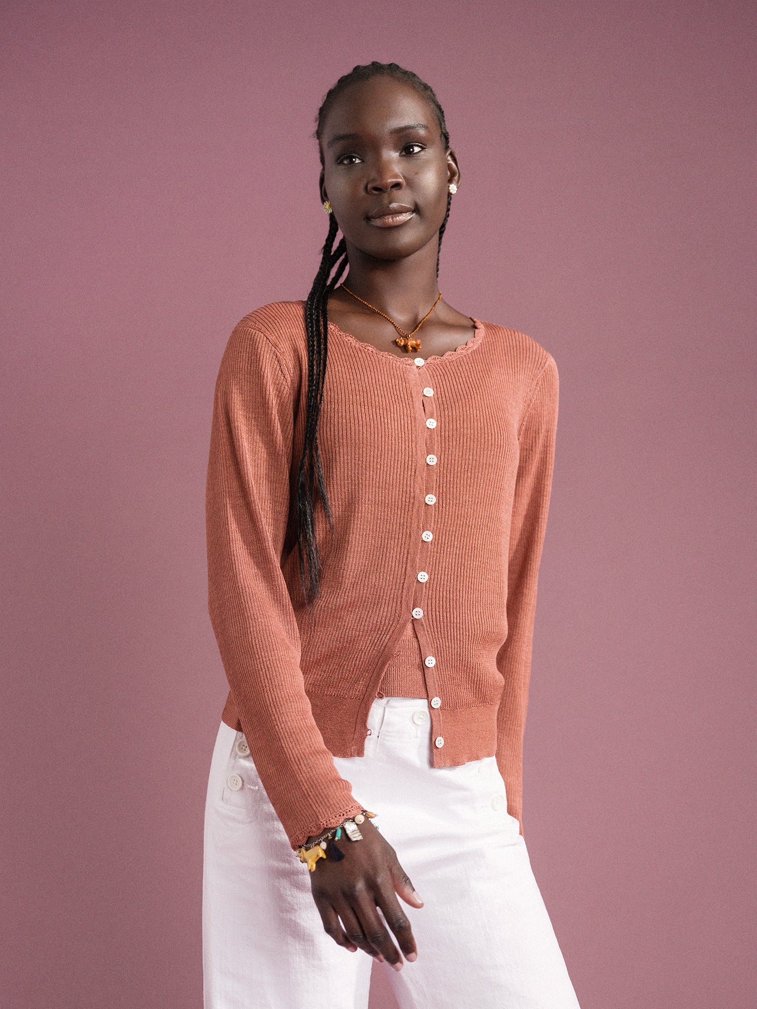 Hansel from Basel - Senna Cardigan - Terracotta -