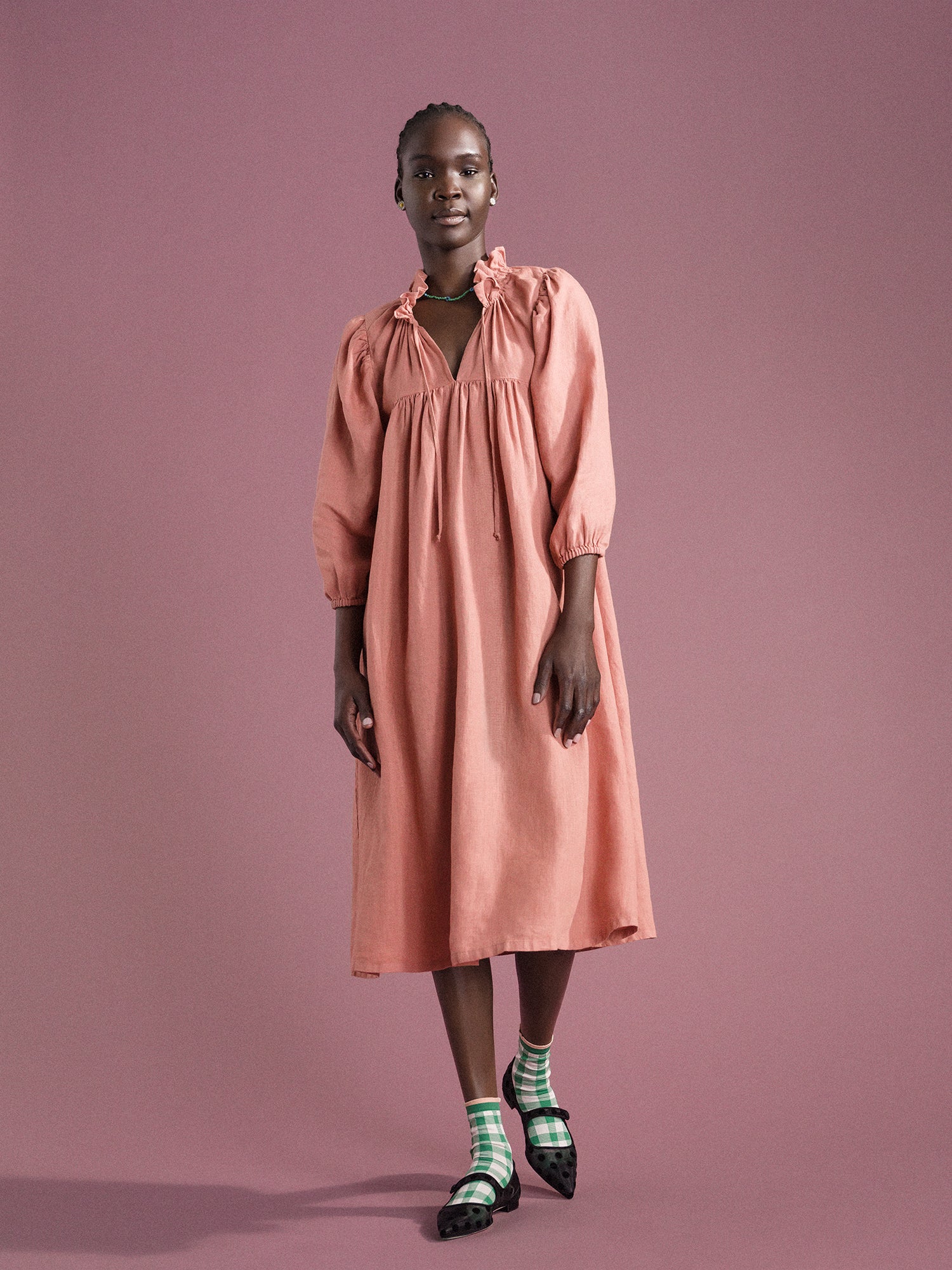 Hansel from Basel - Lotus Dress - Terracotta -