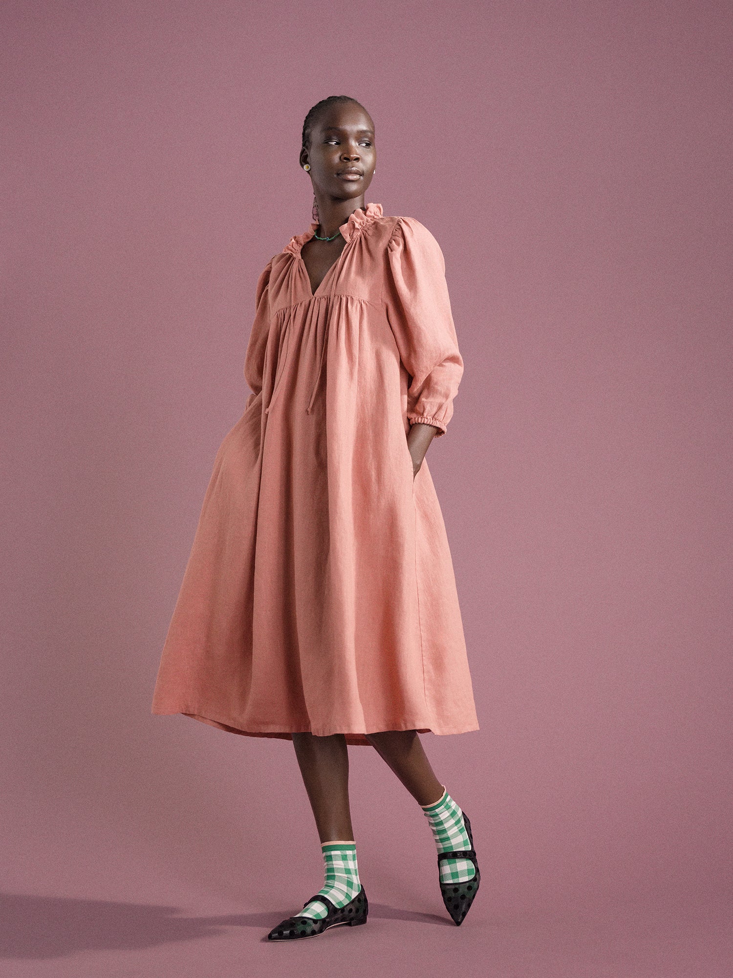 Hansel from Basel - Lotus Dress - Terracotta -