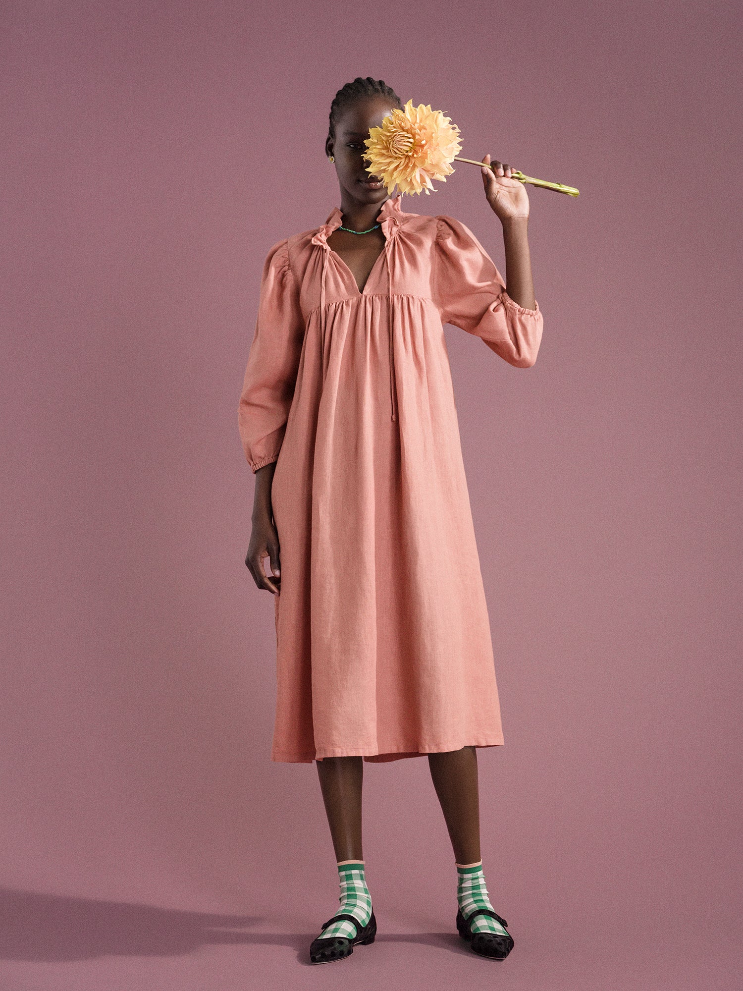Hansel from Basel - Lotus Dress - Terracotta -