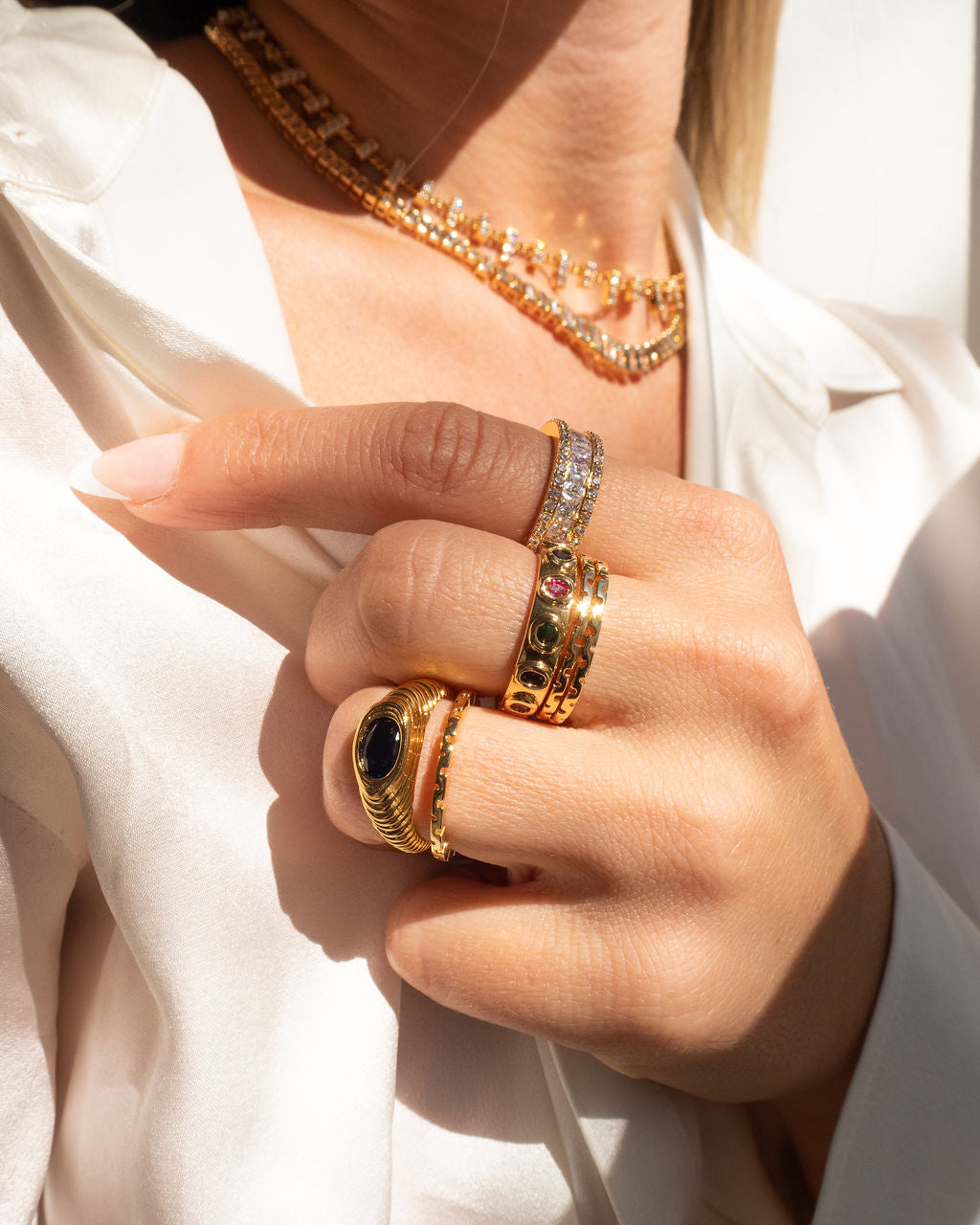 Luv Aj - The Chloe Chain Ring Set -