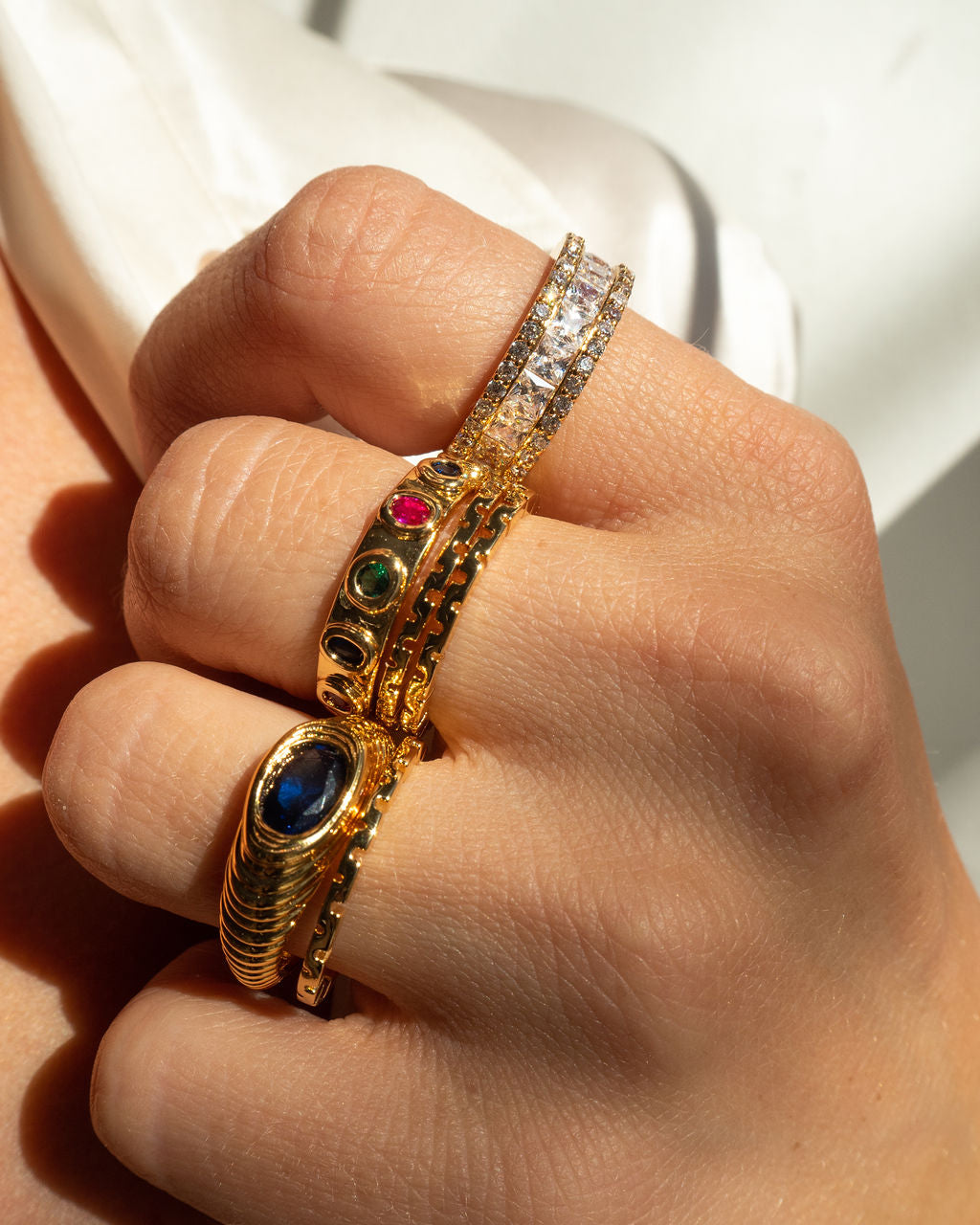 Luv Aj - The Chloe Chain Ring Set -