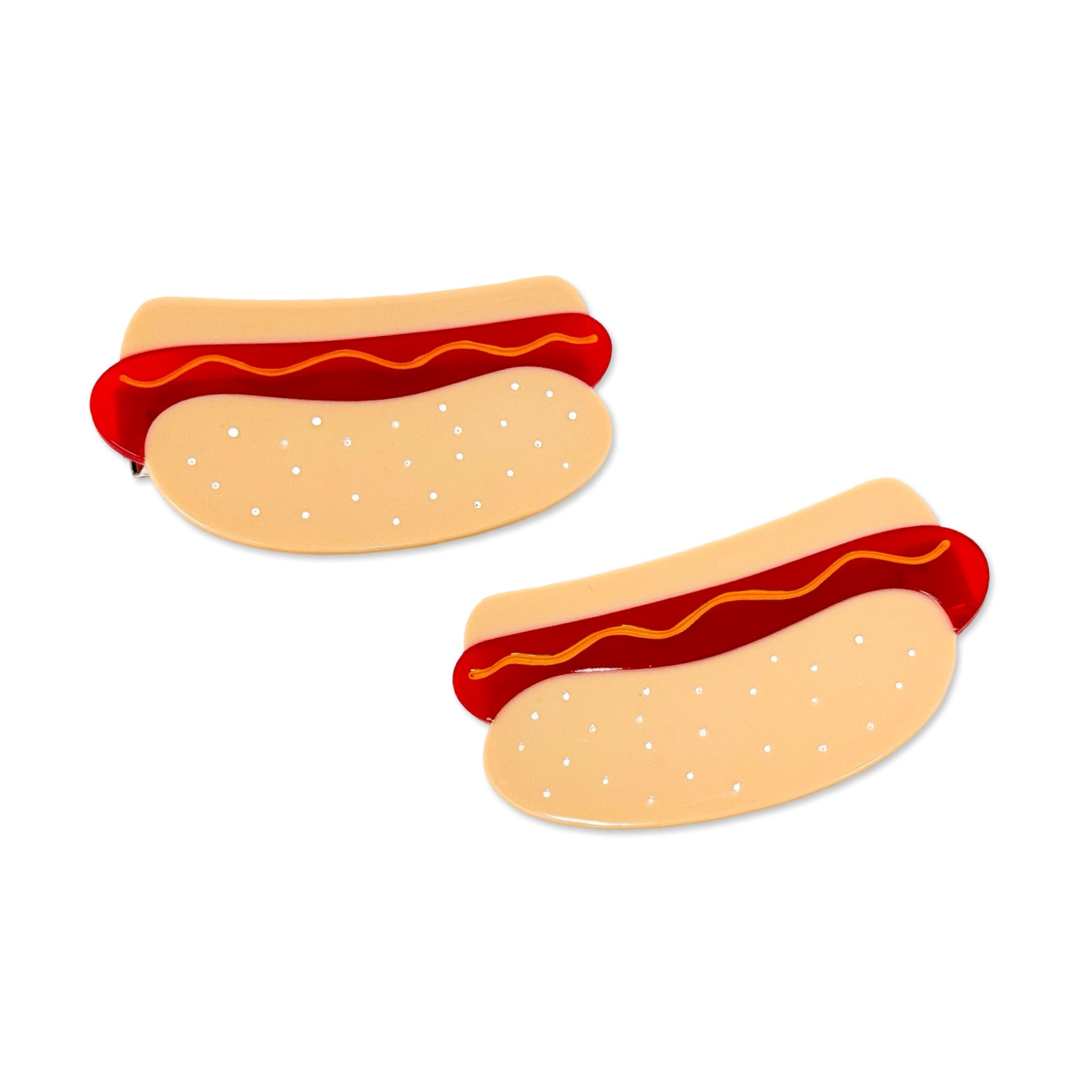 Jenny Lemons - Hot Dog Alligator Hair Clip Set -