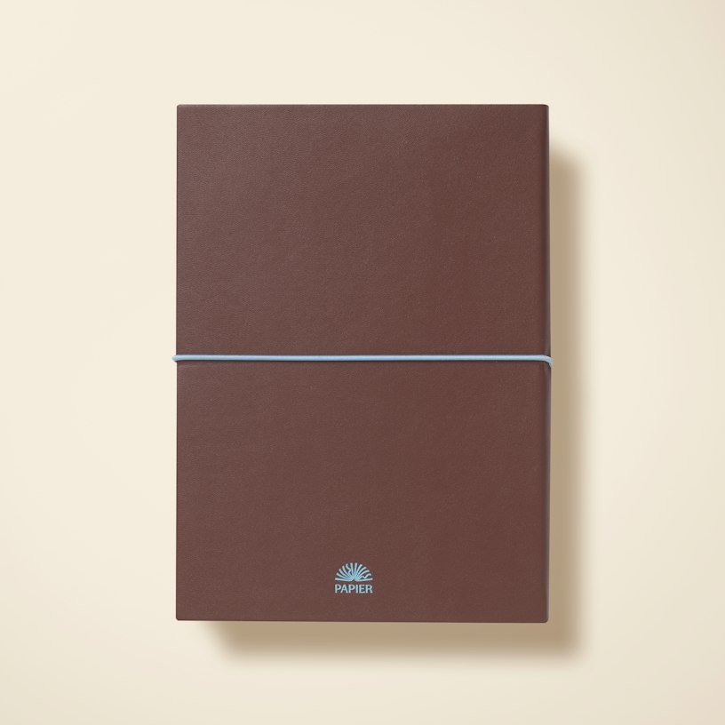 Papier - PU Lined Notebook - Chestnut &amp; Ink -