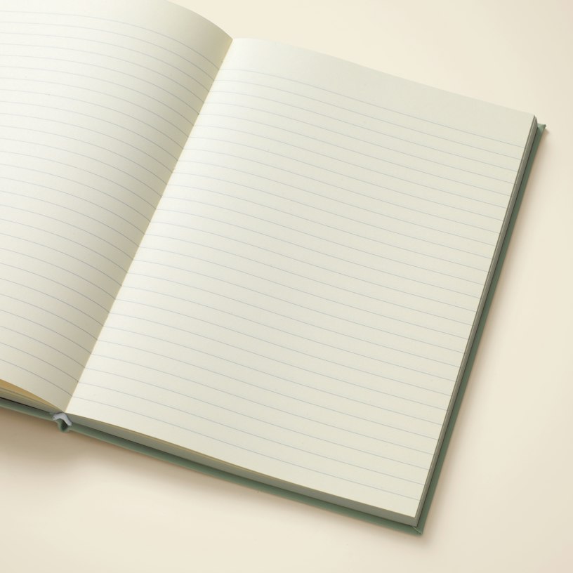 PU Lined Notebook - Moss &amp; Ink