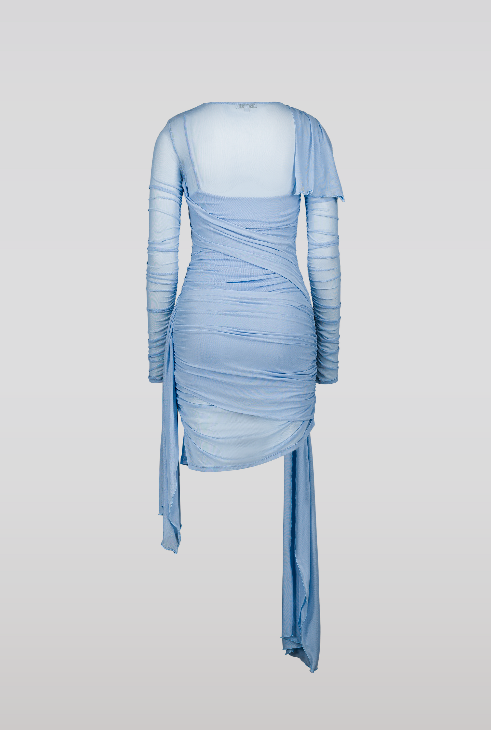 SAEMDI - CERA DRAPED MESH DRESS -